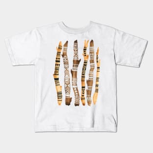 Tribal Painted Sticks Kids T-Shirt